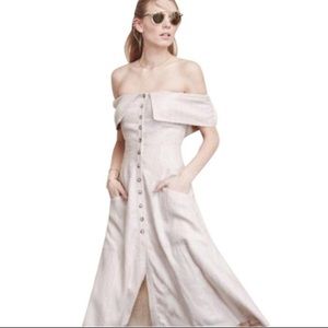 Reformation Marianna Dress White Linen 0p NWOT